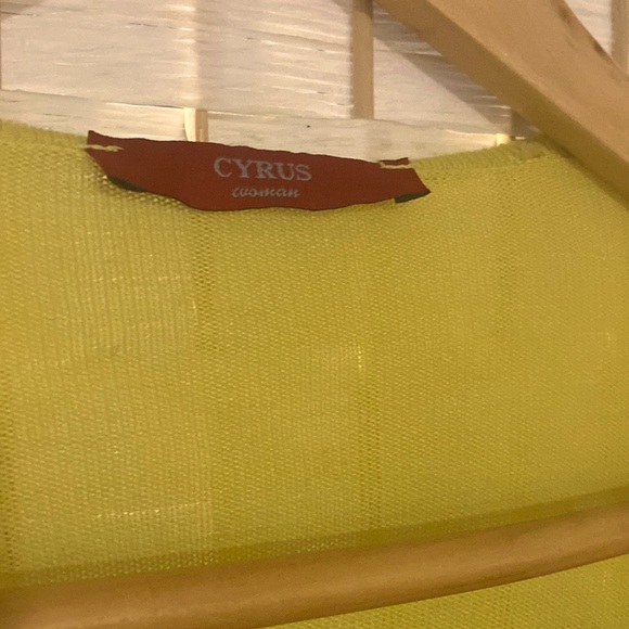 Cyrus Neon Yellow/Teal/Grey/Black Colour Block Long Sleeve Cardigan Size 1X - Picture 2 of 5